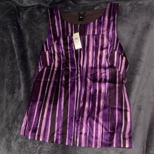 Ann Taylor purple brown and pink large blouse